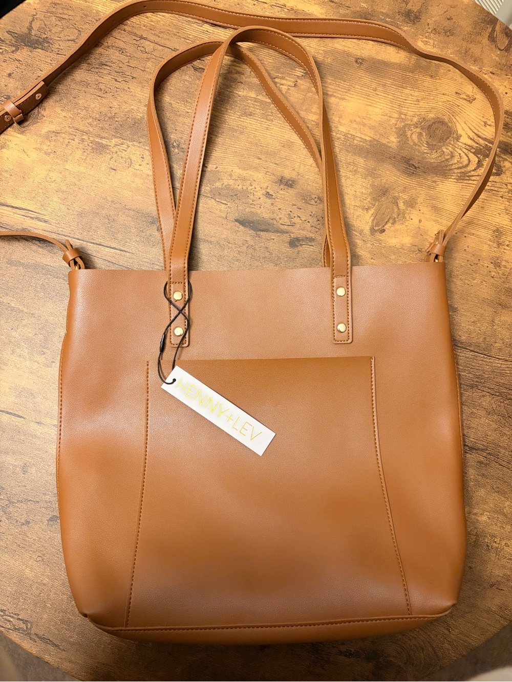 HENNY+LEV Classic Cognac Tote Bag